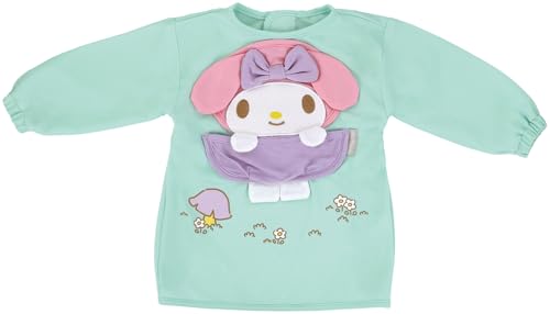 Apron - スケーター(Skater) ダイカット 長袖 ベビー エプロン 食事 80-90サイズ 撥水加工 キャッチポケット付 サンリオ マイメロ 送料無料