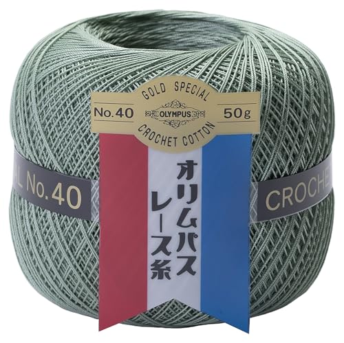 乐天商城 - オリムパス 製絲 金票 レース糸 40番 Col. 244 ミストグリーン 系 50g 約445m 3玉セット 送料無料