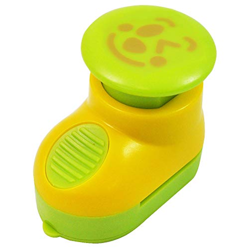 黄色|グリーン/68×44×56mm/FG-5187・PatternName:のりパンチ(フェイスベーシック)・パッケージ個数:1・焼きのりをはさんでワンプッシュするだけで、おにぎりをデコるための顔パーツが簡単につくれる・子供がよろこぶかわ...