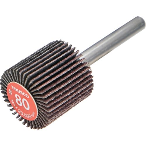 TRUSCO エコノミーフラップホイール 軸径6mm 外径25X幅25X軸長35 ＃80（5個入） EF2525-80 送料無料