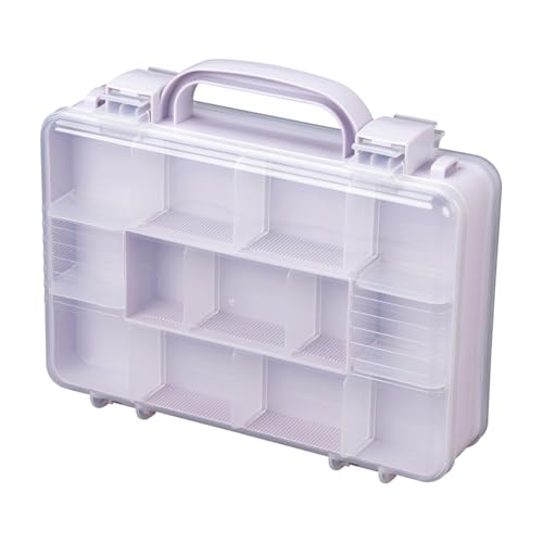 JEJアステージ 推し活 収納ケース ラベンダー 仕切板付 ツイン コレクションケース カバン型 両面収納 持ち運び 缶バッチ アクリル 送料無料