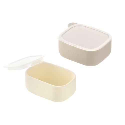 リッチェル(Richell) トライ 離乳食小分けシリコーンカップセット(フタ付) アイボリー 120664 ベビー ..