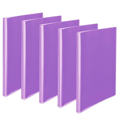 プラス クリアファイル シンプルクリアーファイル A4 40ポケット パープル 5冊セット 送料無料