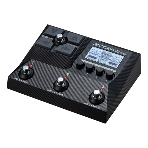 G2 FOURブラック/-/-・Style:G2 FOUR・パッケージ個数:1・?『G2 FOUR』は、100種類以上ものアンプ／エフェクトモデルを内蔵し、最大6個（＋1ペダルエフェクト）を自由な接続順で同時に使用可能なギター用エフェクツ＆アンプエミュレータです・?有名ブティックペダルのモデリングを含む79種類のギターエフェクト・?iOS／Android用 ア プ リ「Handy Guitar Lab」から、追加エフェクト／プリセットパッチの入手、パッチメモリーの編集が可能・?最大 6エフェクト＋1ペダルエフェクトを同時使用でき、接続順も自由に並び替え可能・?300種類のエフェクトパッチをメモリー可能（ファクトリー/ユーザー兼用）ZOOM G2 FOURは、高性能なギターエフェクター＆アンプエミュレータです。22種類のアンプ/キャビネットモデルと79種類のギターエフェクトを搭載し、マルチレイヤーIR機能を備えています。最大6個のエフェクトと1つのペダルエフェクトを同時に使用でき、それらの接続順を自由にカスタマイズすることができます。300種類のエフェクトパッチをメモリーに保存可能で、USBオーディオインターフェース機能も搭載しています。iOS/Android用アプリ「Handy Guitar Lab」を使用することで、追加エフェクトやプリセットパッチの入手、パッチメモリーの編集が簡単に行えます。また、PC用エディタにも対応しており、DTM環境での使用も可能です。
