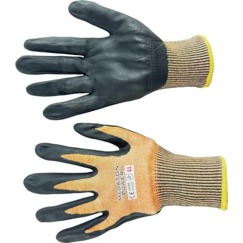 富士手袋工業 作業 耐切創手袋（Fレベル） LL 黒/オレンジ 53-12F 送料無料