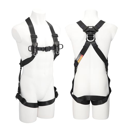 タジマ 新規格安全帯 セフハーネス A4SFBF-BK フルハーネス本体のみ 130kg対応 スチール 黒 国内生産 2..