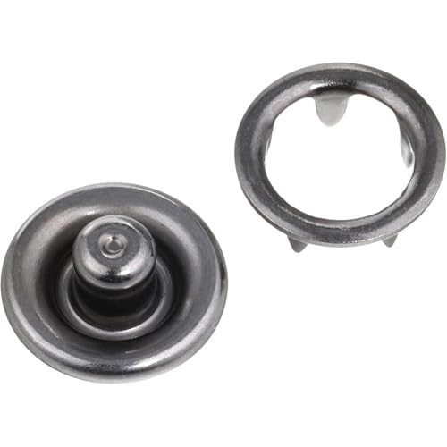日本紐釦貿易(Nippon Chuko) リングスナップボタン 12mm ブラックニッケル 100組(打ち具なし) F12-82-100 送料無料