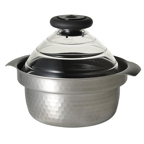 HARIO(ハリオ) ご飯釜 雪平 IH対応 1~3合用 シルバー 雪平 プレゼント ギフト 贈り物 GIS-200 送料無料