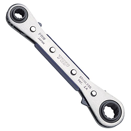 トップ工業 (TOP) 4サイズ板ラチェットレンチ 9x10mm 11x12mm 20°送り 12角 ステンレス製 PRW-2 燕三条 送料無料