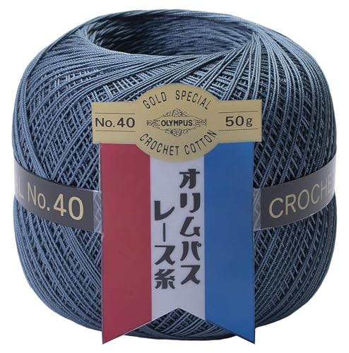 乐天商城 - オリムパス 製絲 金票 レース糸 40番 Col. 343 スチールブルー 系 50g 約445m 3玉セット 送料無料