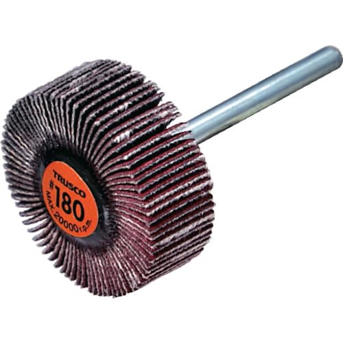 TRUSCO セラミックフラップホイール 軸径3mm ＃180 外径25×幅10×軸長30 （10個入） TCF2510-CE-180 送..