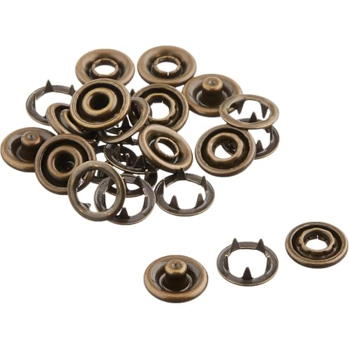 乐天商城 - 日本紐釦貿易(Nippon Chuko) リングスナップボタン 10mm アンティークゴールド 100組(打ち具なし) F12-54-1 送料無料