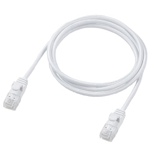 乐天商城 - エレコム LANケーブル CAT6A 1m 爪折れ防止 メッシュケーブル ホワイト ECLD-GPAM/WH10 送料無料