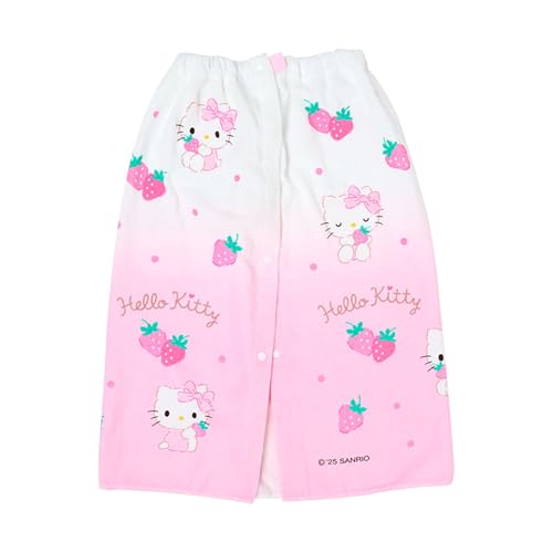 乐天商城 - サンリオ(SANRIO) キッズ ラップタオル70cm ハローキティ 女の子 ピンク 綿100% 子ども用 プール用品 お着換えタオル 送料無料