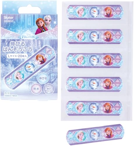 アナと雪の女王/サイズ：横7.2×縦1.9cm/QQBG3-70925・Color:アナと雪の女王PatternName:L・パッケージ個数:1・サイズ：横7.2×縦1.9cm・材質：不織布パッド：ヴィスコース・ポリエステル、粘着テープ：熱可塑性ポリウレタン・アクリル系粘着剤・原産国：中国ポップでかわいいダイカットキャラクター絆創膏。 Lサイズの20枚入り。 防水・伸びるので場所を選ばず傷を保護。 はがした跡も残りにくいです。 箱入りなので持ち運びにも便利。 ※ご使用の際はパッケージの説明書をよくお読みください。 ※再利用はできません。