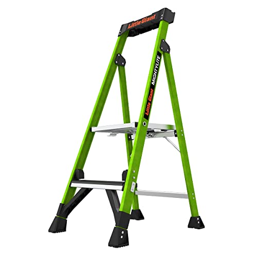 Ladders - 長谷川工業(Hasegawa) LittleGiant アルミ上わく付き脚立 マイティーライト2.0 2段 2尺 FRP LG-1540 送料無料