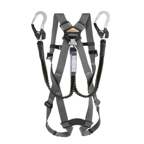 乐天商城 - トーヨーセフティー(TOYO SAFETY) カルハーネス フルハーネス型ランヤードセット 新規格品 伸縮式ダブルランヤード Lサイズ 送料無料