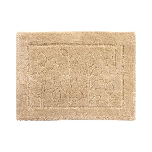 オカ(OKA) 乾度良好ファイン バスマット 約50cm×70cm ベージュ (吸水 速乾 抗菌防臭 滑り止め 洗える ..