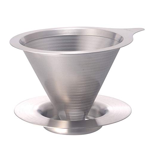 Coffee Kettles - HARIO(ハリオ) ダブルメッシュメタルドリッパー 1-2杯用 ヘアラインシルバー DMD-01-HSV 送料無料