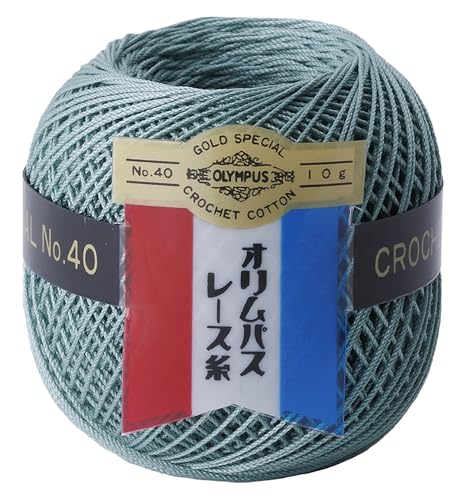 乐天商城 - オリムパス 製絲 金票 レース糸 40番 10g 約89m Col. 202 ソフトジェードグリーン 系 3玉セット 送料無料