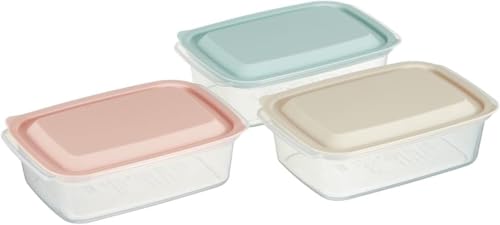スケーター(Skater) 溝が無く洗いやすい 保存容器 700ml 3個セット フタをしたままレンジで使える 食洗機OK 日本製 FC 送料無料