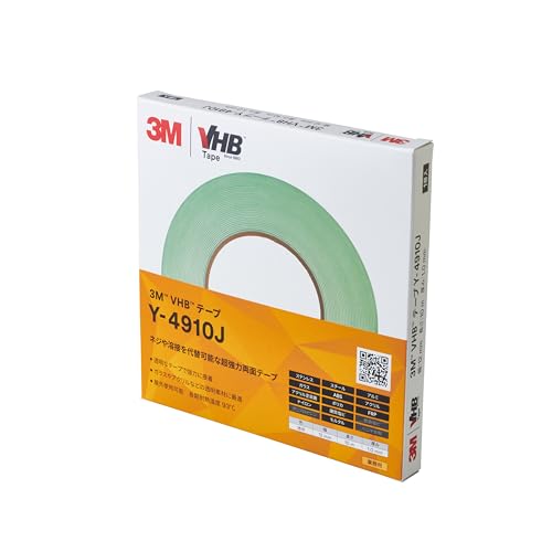乐天商城 - 3M VHB テープ ガラス用 透明 Y-4910J 透明 幅12 mm x 長さ10 m 厚み1 mm 個装 送料無料