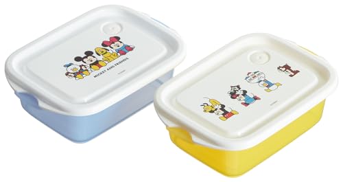 スケーター(Skater) シールボックス 抗菌 保存容器 2個 セット 500ml スタッキング 日本製 ディズニー ミッキー＆フレン 送料無料
