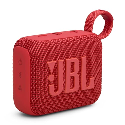 JBL GO4 Bluetoothスピーカー USB C充電/IP67防塵防水/アプリ対応/パッシブラジエーター搭載/ポータブル/レッド 送料無料
