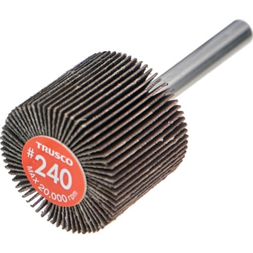 TRUSCO エコノミーフラップホイール 軸径6mm 外径30X幅25X軸長35 ＃240（5個入） EF3025-240 送料無料