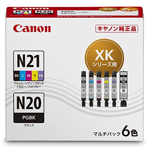 乐天商城 - キヤノン Canon 純正 インクカートリッジ XKI-N21(BK/C/M/Y/PB)+N20 6色マルチパック XKI-N21+N2 送料無料