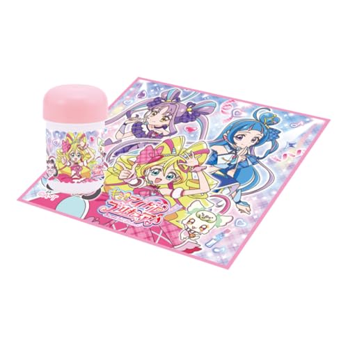 おしぼり&ケースピンク、パープル、ホワイト/29×33cm/-・Style:おしぼり&ケース・パッケージ個数:1・●生産国：日本・●こどもに人気のプリキュアシリーズ●子供に大人気、プリキュアの最新作“キミとアイドルプリキュア♪”デザインのおしぼりのセットです。 ●ケースがついているので、濡れたおしぼりの携帯に便利。 ●幼稚園や学校などのランチタイムにはもちろん、外出時にも役立ちます。