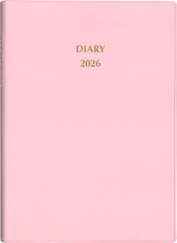 博文館 日記 2026年 B6 中型横線ダイアリー ソフト ピンク No.146 (2026年 1月始まり) 送料無料