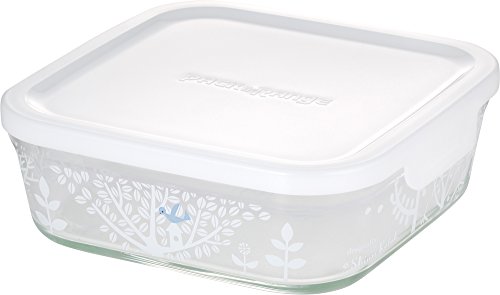 iwaki(イワキ) 耐熱ガラス 保存容器 電子レンジ オーブン M 800ml シンジカトウ 青い鳥と木 パック＆レンジ B3247- 送料無料