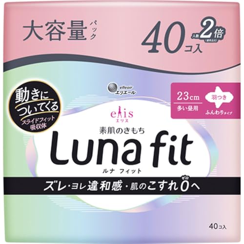 羽付きレッド/-/-・パッケージ個数:1・大王製紙商品紹介 ●〈ズレ・ヨレ違和感・肌のこすれ0へ〉●動きについてくるスライドフィット吸収体を搭載●独自開発の中空構造ナプキン。ナプキン内部に空間層を持つから吸収体が自在にスライド。●吸収体が動きに合わせてフィット。肌とナプキンがこすれにくく、※2負担を軽減。●【ハネナガ】簡単装着でズレにくい：羽が長い※1ので止めやすく、重ね止めしやすいからしっかり固定できる。●【ナミガタ】肌に触れる余分な四隅をカットすることで、肌とのこすれを低減。●【スッキリ幅】動いてもヨレにくい：独自の幅設計で、ヨレにくさを実現。※1メーカー「エリス新・素肌感多い昼〜ふつうの日用羽つき」との比較※2肌への摩擦によるせん断応力を約20％低減。（メーカー従来品比） 使用方法 ・生理時に適宜取り替えてご使用ください。 安全警告 ・お肌に合わないときは医師に相談してください。 ・使用後のナプキンは、個別ラップに包んで捨ててください。 ・使用後、トイレに流さないでください。 ・使用後のナプキンは専用箱に捨ててください。 ★保管上の注意 ・開封後は、ほこりや虫等が入り込まないよう、衛生的に保管してください。