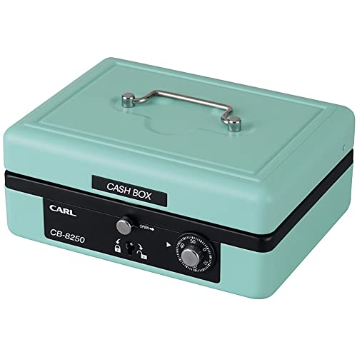 乐天商城 - カール事務器(CARL) そとレジ 手提げ金庫 キャッシュボックス A6 ライトグリーン CB-8250-U 送料無料