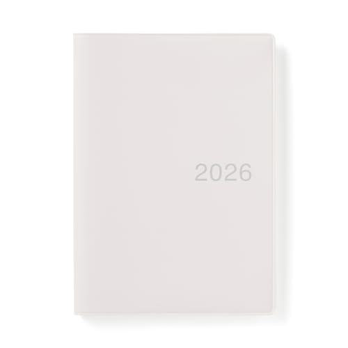 無印良品 月曜始まりマンスリー／ウィークリースケジュール帳・2025年12月始まり A6・ホワイトグレー 84854224 送料無料