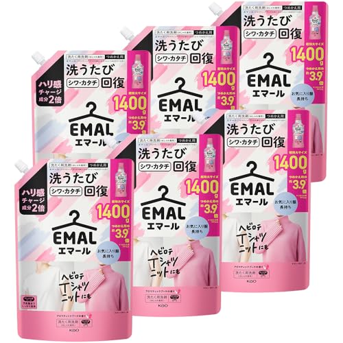 エマール 【ケース販売】 洗濯洗剤 おしゃれ着 ハリ感チャージ成分2倍配合! 洗うたびシワカタチ回復 アロマティックブーケの香り つめか 送料無料