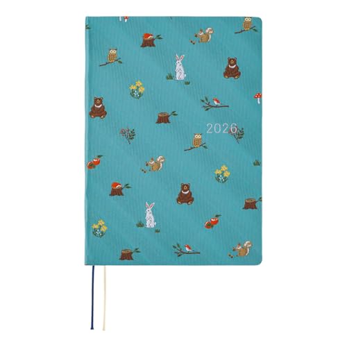 ほぼ日手帳 2026 HON 英語版 タイ&チーフ/in the forest [A5/1日1ページ/1月/月曜はじまり] 送料無料