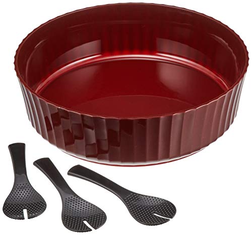 手巻き・ちらし寿司4点セット漆器風赤溜/4.2センチメートル/D-506・Color:赤溜PatternName:無地・パッケージ個数:1・原産国:日本・梱包サイズ:8.5cm×30.0cm×30.0cm桶としゃもじ3本の手巻き寿司セット 桶は約5合用 雰囲気のある漆器風デザイン 電子レンジ・食器洗い乾燥機使用不可 D-507 すしパーティー 漆器風仕切りプレート 赤溜とセットで使える