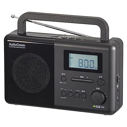 乐天商城 - オーム電機AudioComm ラジオ 卓上 ラジオNIKKEI 短波放送 目覚まし AM/FM PLLポータブルラジオ 時計/アラーム/ 送料無料