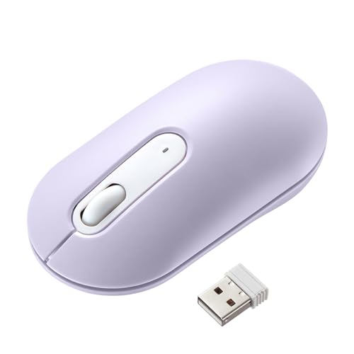 サンワサプライ 静音ワイヤレスマウス（パープル） MA-WBS327PP 送料無料