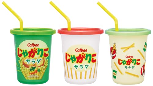 スケーター(Skater) ストロー付き タンブラー 3個セット 320ml 日本製 お菓子シリーズ じゃがりこ サラダ SIH3ST- 送料無料