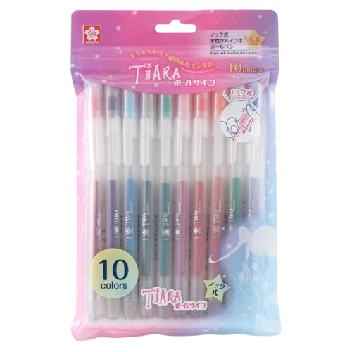 乐天商城 - サクラクレパス 水性ボールペン ボールサイン ティアラ ノック 0.8mm 10色 GBRA208TZ-10 送料無料