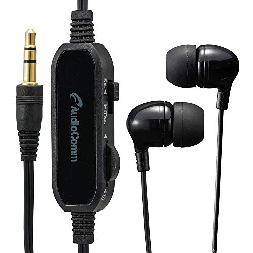乐天商城 - オーム電機 AudioComm ステレオイヤホン 耳栓型 音量コントローラー付 3m HP-B332N 03-1658 OHM 送料無料