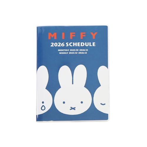 Memo Pad - スクエア ミッフィー 手帳 2026年 B6 ウィークリー ブロック 青 14BD-7B (2025年12月始まり) 送料無料