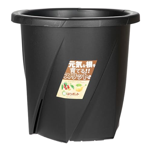 シンプルブラック/35型/35型・Color:ブラックSize:35型PatternName:根はりポット・原材料：ポリプロピレン・容量：16.5?大型のスリット構造の植木鉢。野菜や果樹に最適。 野菜や果樹をターゲットにした大型スリットポット。通気性と排水性を高めたスリットと鉢底構造。