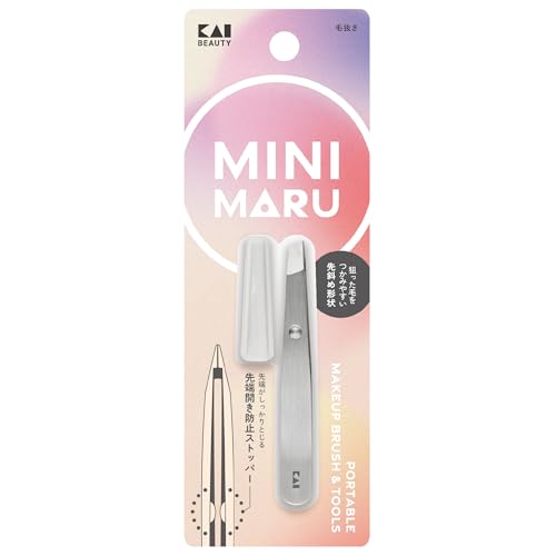 貝印 Mini Maru 毛抜き ミニサイズ がっちりキャッチ ピンセット キャップ付 持ち運び KQ2203 送料無料