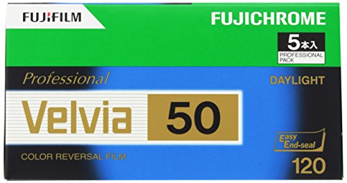 富士フイルム FUJIFILM リバーサルフィルム フジクローム Velvia 50 ブローニー 12枚 5本 120 VELVIA50 送料無料