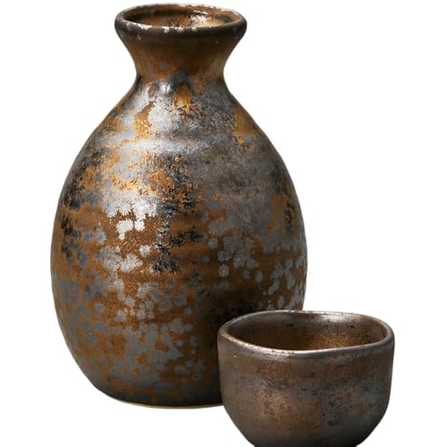 エールネット(Ale-net) 酒器セット 徳利 おちょこ セット 9×H13cm 380cc 金麗徳利（大） 徳利&ぐい呑(2個)セッ 送料無料