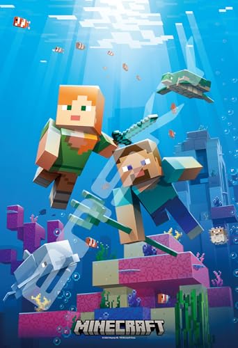 乐天商城 - エンスカイ(ENSKY) MINECRAFT マインクラフト Aquatic 26×38cm アートクリスタル ジグソーパズル 300ピ 送料無料